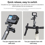 Quick Release Magnetic Action Camera Mount - Extended - Top-Down View