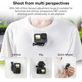 Quick Release Magnetic Action Camera Mount - Extended - Rear View