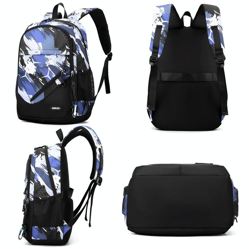 Lightweight 2-in-1 Backpack and Chest Bag for Men - Blue Football - Blue Honeycomb