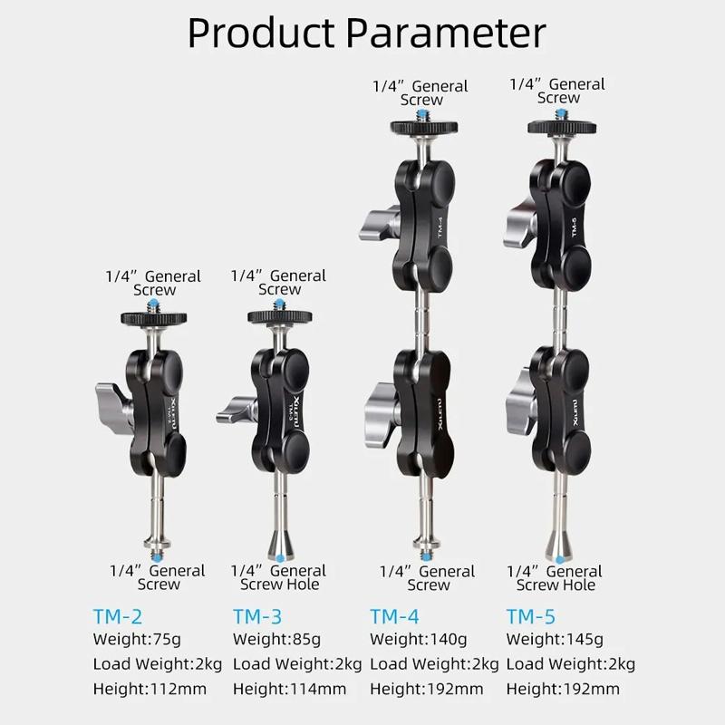 Versatile Dual Ballhead Magic Arm For Camera And Monitor Mounting - Tm-3