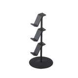 3-tier Desktop Gamepad and Headphone Storage Rack - Black - Front View
