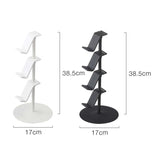 3-tier Desktop Gamepad and Headphone Storage Rack - Black - Side View