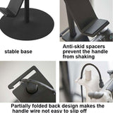 3-tier Desktop Gamepad and Headphone Storage Rack - Black - Top-Down View