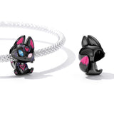 925 Sterling Silver Fox Elf Beads For Diy Bracelets & Necklaces - Rear View