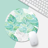 22Cm Green Sunflower Pattern Mouse Pad - Top-Down View