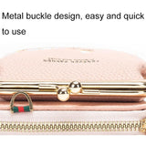 Black Embroidered Single Shoulder Phone Bag Wallet - Black - Rear View
