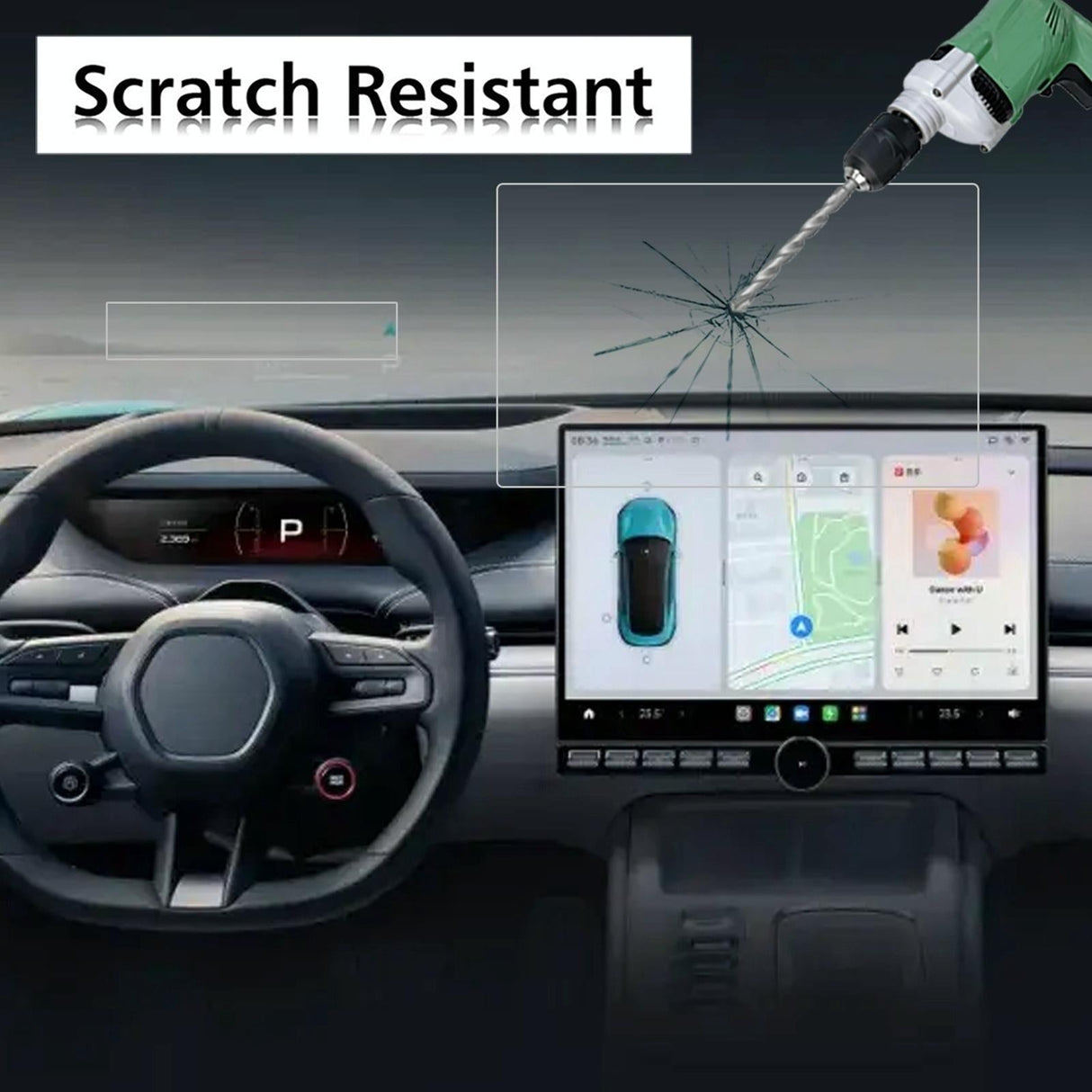 25-pack Tempered Glass Film for Car Navigator Protection - For Xiaomi Su7