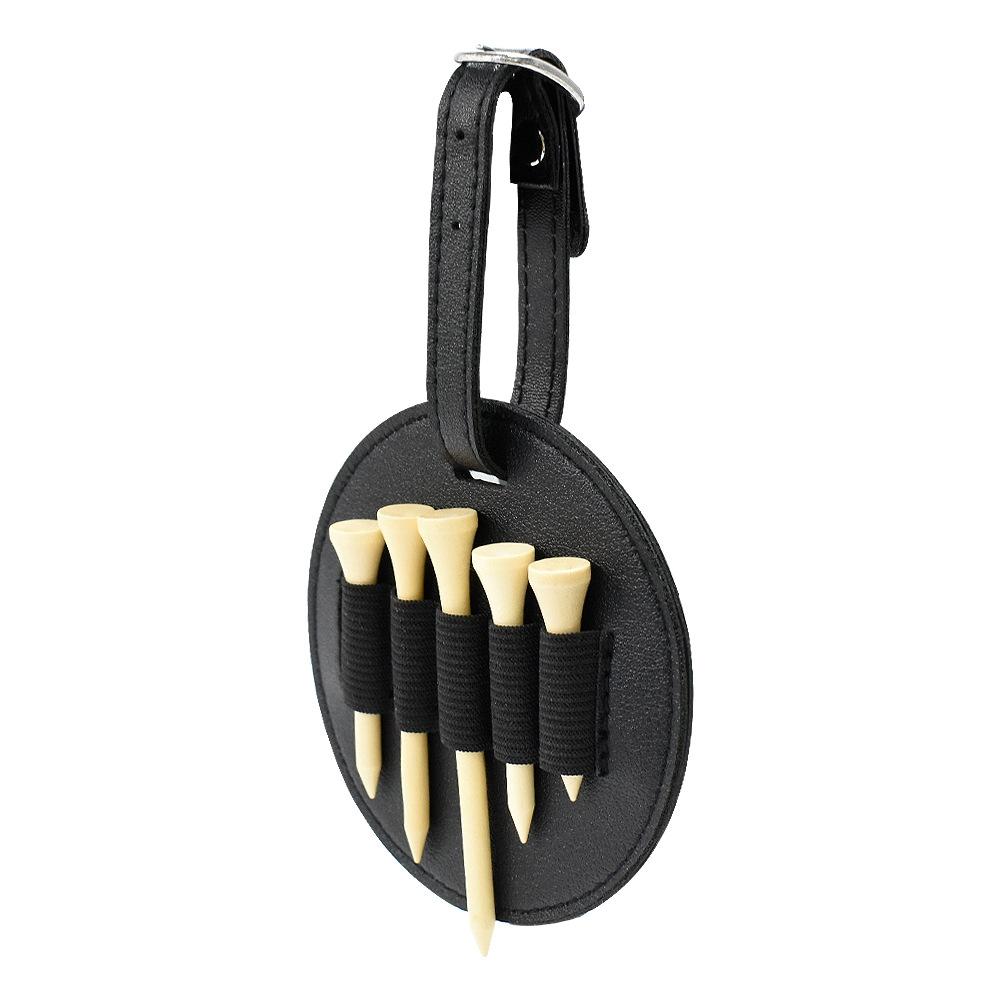 Double-sided Leather Golf Spike Insert Bag - Outdoor Waist Hanging Storage - Double-Sided Brown