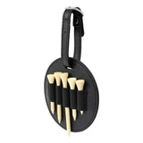 Double-sided Leather Golf Spike Insert Bag - Outdoor Waist Hanging Storage - Double-Sided Brown - Front View