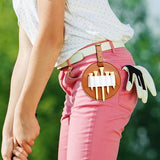 Double-sided Leather Golf Spike Insert Bag - Outdoor Waist Hanging Storage - Double-Sided Brown - Extra Image