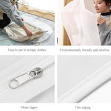 2-pack Hanging Garment Storage Bags with Zipper - Clear - 45-Degree Angle