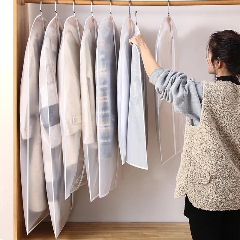 2-pack Hanging Garment Storage Bags with Zipper - Clear