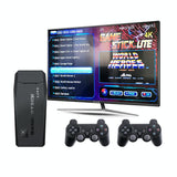 Wireless Hdmi Arcade Game Machine With 2 Gamepads - 64Gb Memory - Top-Down View