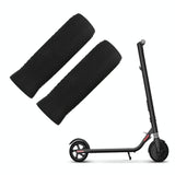 Silicone Handbar Cover for Ninebot Es Scooters - Black Pair - Front View