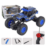 Blue Off-road Rc Car for Kids - Alloy Remote Control Charging - Side View