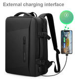 Large Capacity Oxford Cloth Backpack - 17.3 Inch Expansion Style for Men - Close-Up Angle