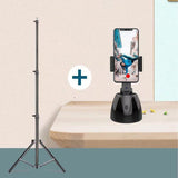 Smart 360-degree Follow-up Tripod Head with Live Video Recording and Charging - 45-Degree Angle