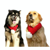 Pet Christmas Wool Scarf Saliva Towel - Size Xs - Front View