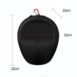 Compact Headphone Storage Bag - Black - Side View