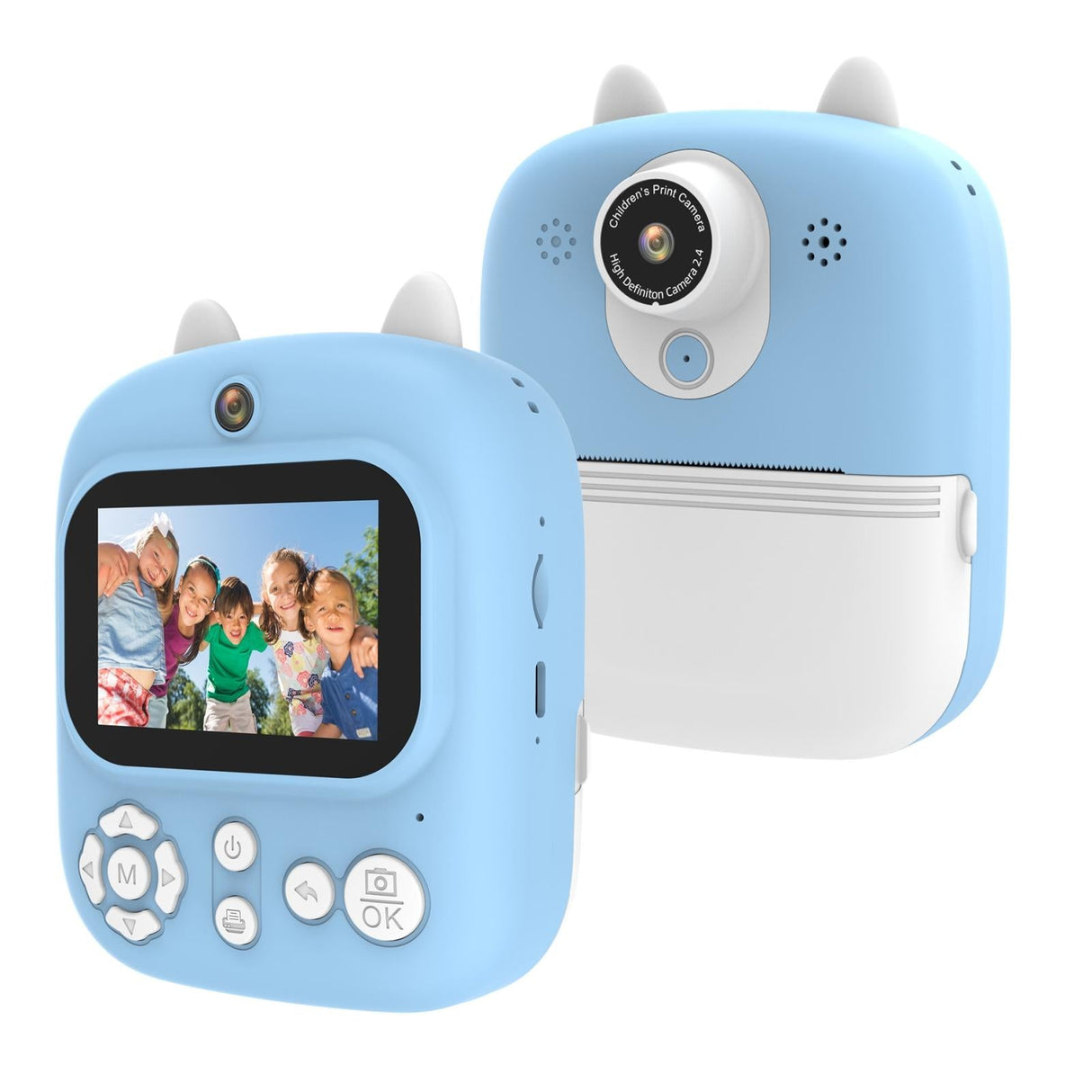 32g Instant Camera with 2.4 Display & Card Reader for Kids - 1200w Blue - Standard Blue