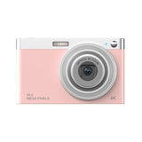 4k 8x Optical Zoom Telescopic Lens Digital Camera - Pink 2.88 Inch - Front View