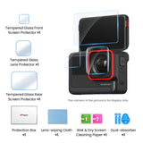 Tempered Film Protective Stickers for Insta360 Ace Amagisn Sports Camera - 6 In 1 - Side View
