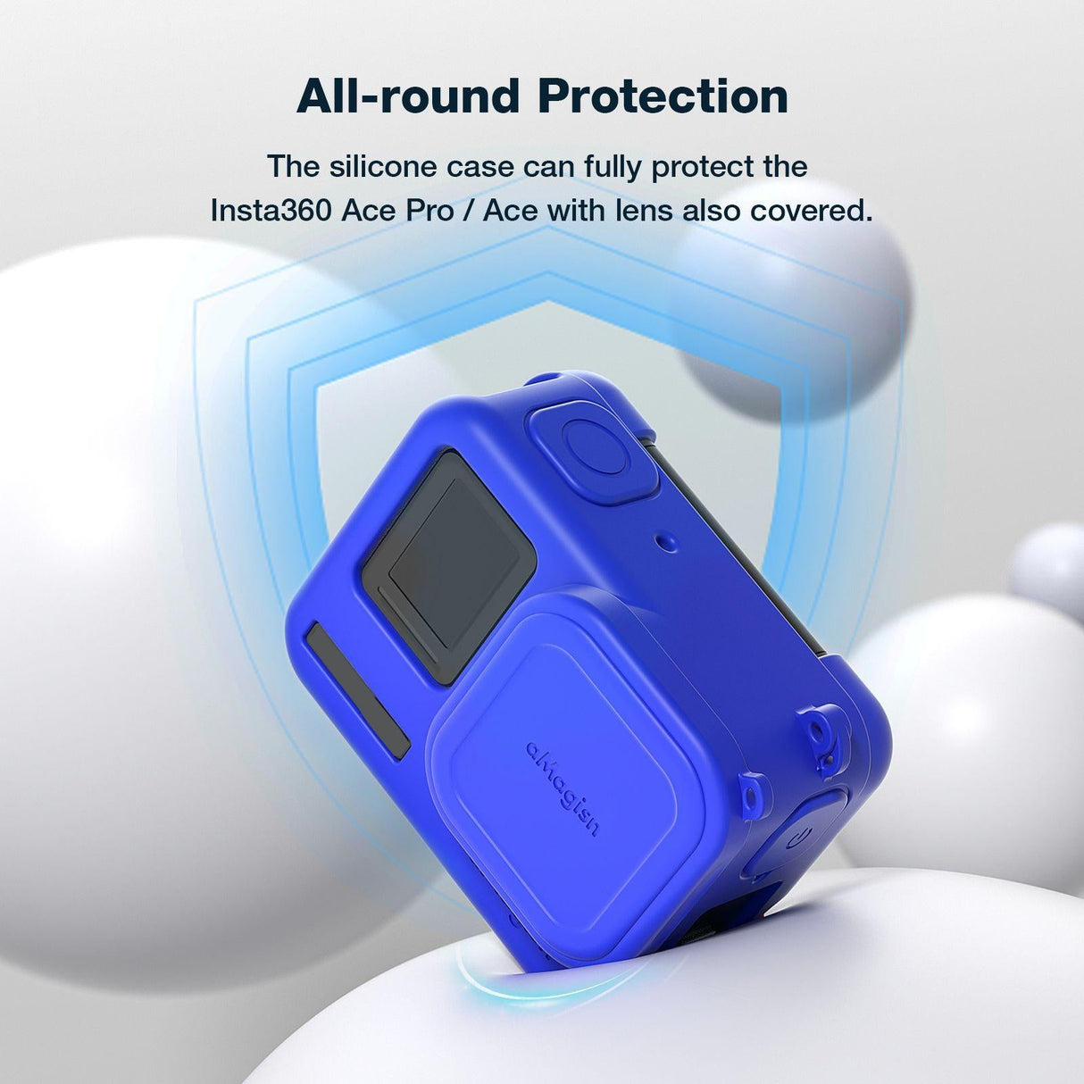 Silicone Case for Insta360 Ace Camera - Protect your Gear - For Insta360 Ace Pro (Blue)