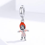 925 Sterling Silver Sunshine Girl Bead Pendant For Diy Bracelets And Necklaces - Side View