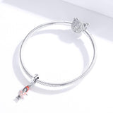925 Sterling Silver Sunshine Girl Bead Pendant For Diy Bracelets And Necklaces - 45-Degree Angle