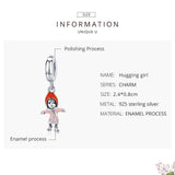 925 Sterling Silver Sunshine Girl Bead Pendant For Diy Bracelets And Necklaces - Close-Up Angle