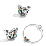 925 Sterling Silver Diy Butterfly Bracelet With Pearl Accents Bsc588 - Side View