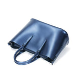 Blue Cowhide Messenger Tote For Women Large Capacity - Extra Image