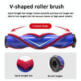 V-shaped Anti-tangle Floor Brush for Vacuum Cleaners - For Dyson V10 Slim / V12 - Low Angle