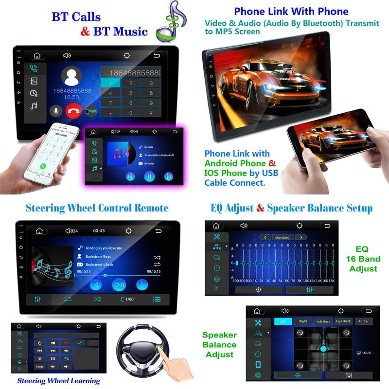 7 Inch Carplay Car Mp5 Player + 4 Light Camera - C7001
