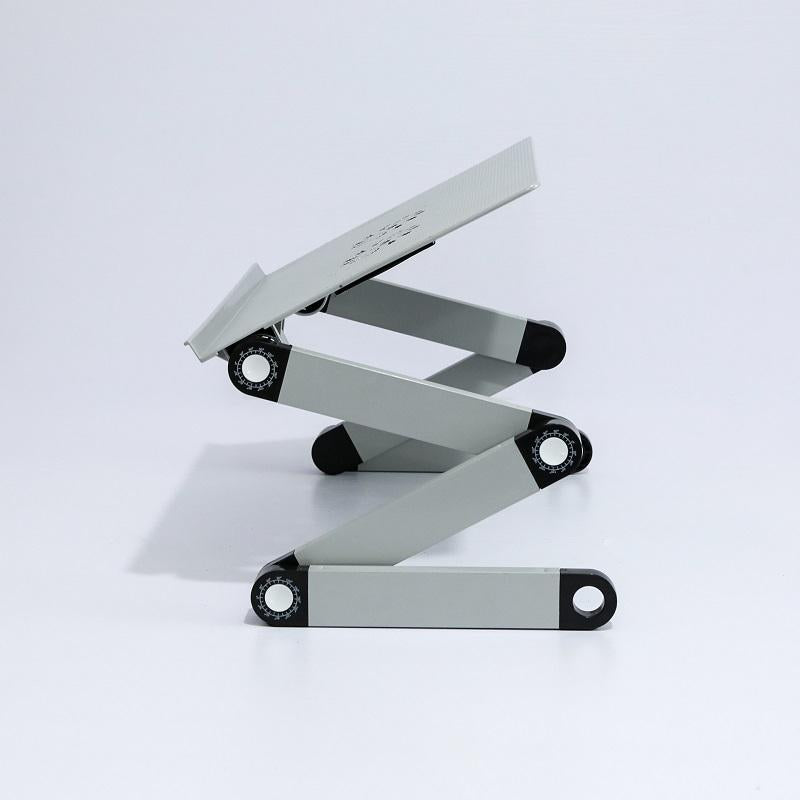 Adjustable Folding Laptop Desk with Mouse Board - Silver