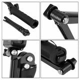 Foldable 3-way Tripod Selfie Stick for Action Cameras - 20-58cm Length - Low Angle