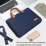 Ultra-thin Macbook Laptop Bag - 15.6-16.1 Inches - Dark Blue - Close-Up Angle