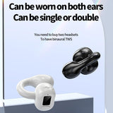 Waterproof Bluetooth Earphones with Ear Clip - M10 - Close-Up Angle