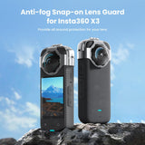 Amagisn Protective Lens Guard for Insta360 X3 Camera - Silicone Case - Top-Down View