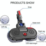Electric Vacuum Cleaner with Integrated Mopping Head and Water Tank - Includes 6 Rag Pieces - For Dyson V15 - Top-Down View