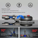 Electric Vacuum Cleaner with Integrated Mopping Head and Water Tank - Includes 6 Rag Pieces - For Dyson V15 - Low Angle