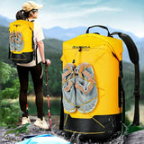 Waterproof Outdoor Stream Tracing Backpack Black 16L - Yellow-26L - Close-Up Angle