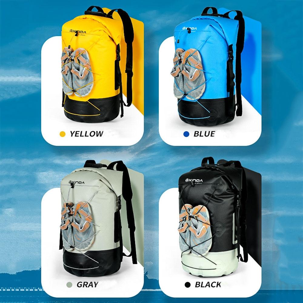 Waterproof Outdoor Stream Tracing Backpack Black 16L - Yellow-26L