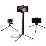 Foldable Tripod Selfie Stick for Action Cameras and Phones - 93cm
