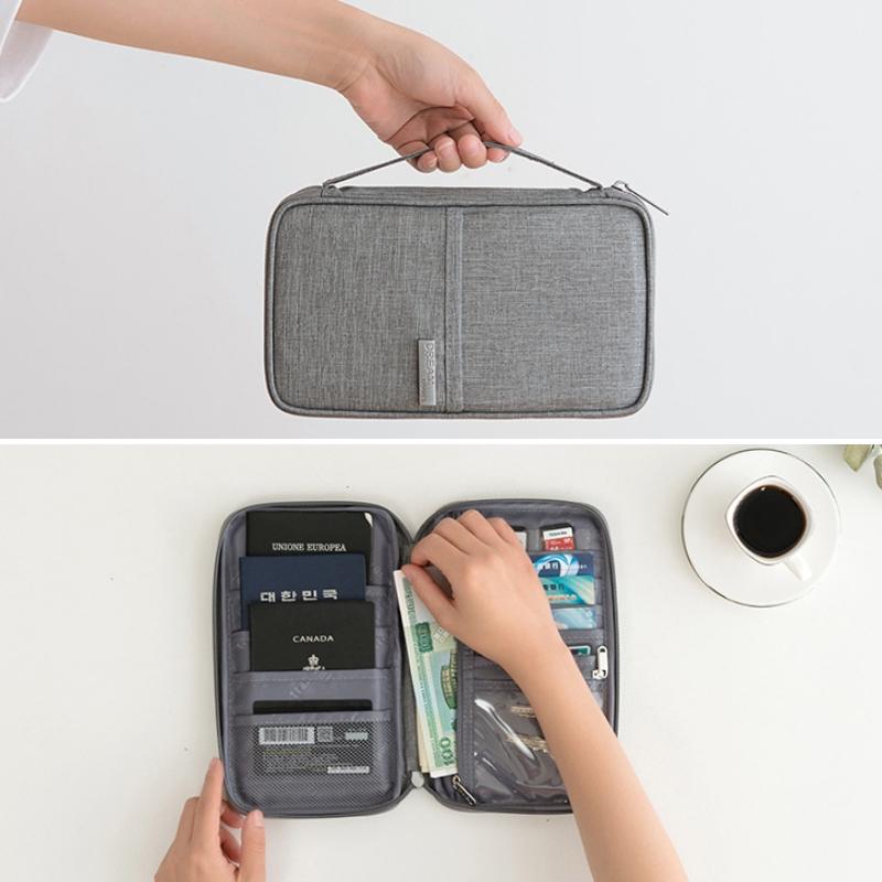 Waterproof Travel Document Bag Black Large - Black Large