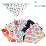 Cute Pet Triangle Towel Bib Cartoon Cats And Dogs Drool Towel Scarf - 02 - Rear View