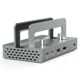 Vertical Laptop Docking Station with 4k / 60hz Type-c Hub - 11-In-1 With Lan - Side View