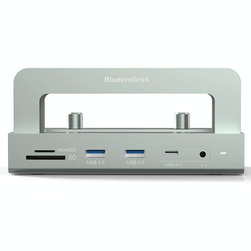 Vertical Laptop Docking Station with 4k / 60hz Type-c Hub - 11-In-1 With Lan