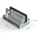 Vertical Laptop Docking Station with 4k / 60hz Type-c Hub - 11-In-1 With Lan - Low Angle
