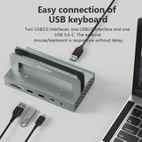 Vertical Laptop Docking Station with 4k / 60hz Type-c Hub - 11-In-1 With Lan